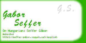 gabor seffer business card
