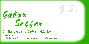 gabor seffer business card